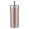 Contigo Streeterville Stainless Steel Tumbler with Plastic Straw and Splash-Proof Lid, Pink, 32 fl. oz