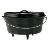 Cast Iron 12" / 8 Quart Seasoned Camp Dutch Oven