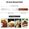 Swtroom 10 inch Bread Knife Serrated Knife Sharp Wavy Edge Bread Cutter Stainless Steel for Slicing Homemade Bread Bagels Cake