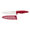 Farberware Professional 6-inch Ceramic Chef Knife with Red Blade Cover and Handle