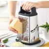 Stainless Steel Cheese Grater 9in 4 Sides, Perfect Grater for Parmesan Cheese. Vegetables, Ginger- Dishwasher Safe, Durable (Random Color)