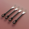 Gourmet Settings Twist N Shout Cocktail Fork, 18/10 Stainless Steel, Set of Four