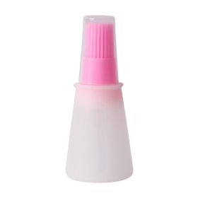 1pc 2.2oz Brand Silicone BBQ Oil Bottle Brush With Flat-Bottom Design; Perfect For Barbecue; Cooking And Baking - Heat-Resistant; Easy To Clean And Su (Color: Pink)