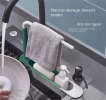 Telescopic Sink Storage Rack Holder  Adjustable Telescopic 2-in-1 Sink Storage Rack Holder with Dishcloth for Home Kitchen