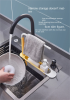 Telescopic Sink Storage Rack Holder  Adjustable Telescopic 2-in-1 Sink Storage Rack Holder with Dishcloth for Home Kitchen